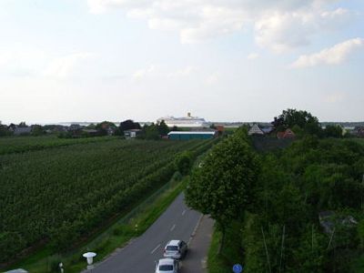 Blick von der Mühle auf die Elbe